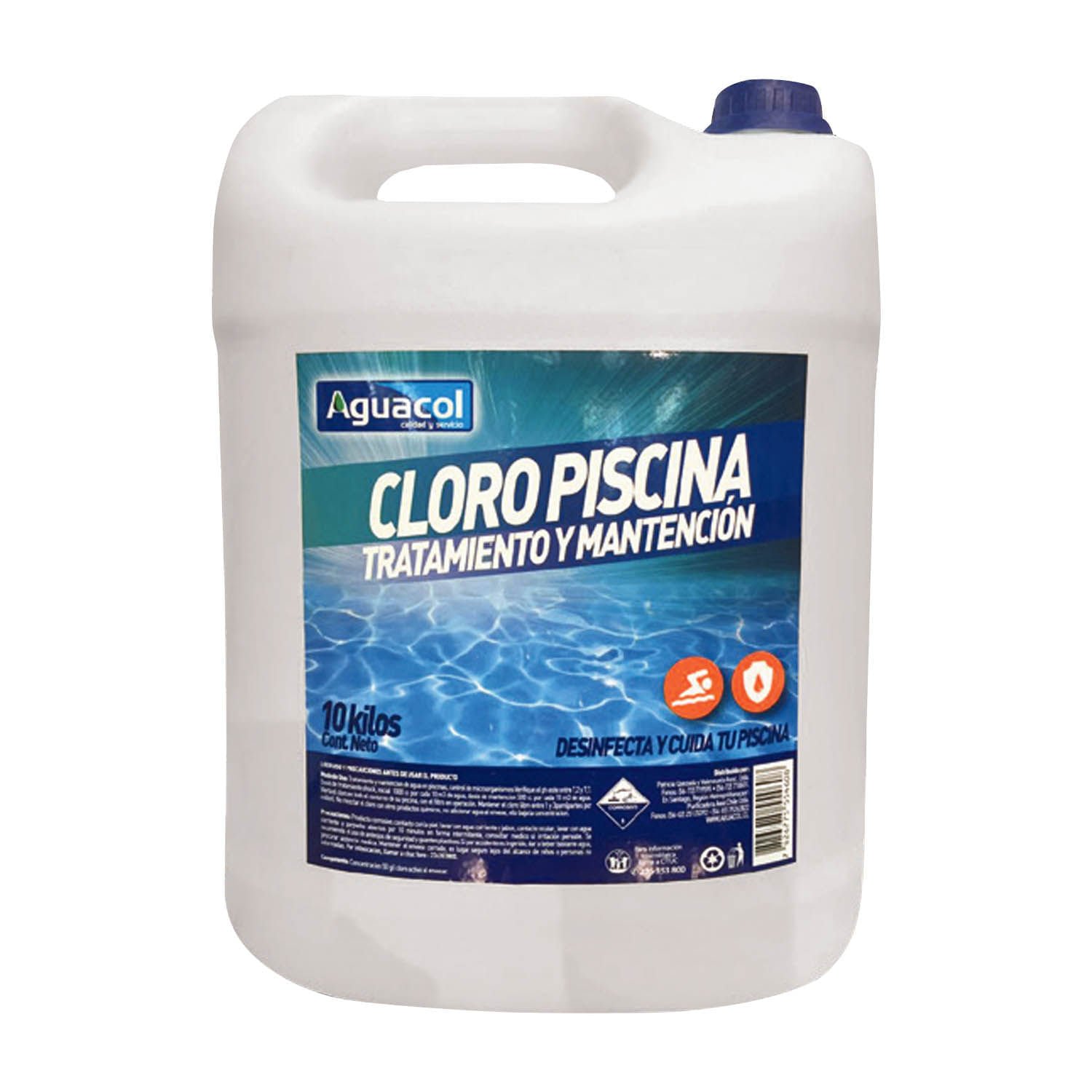 Cloro para Piscinas Aguacol Líquido 10 L - Image 2