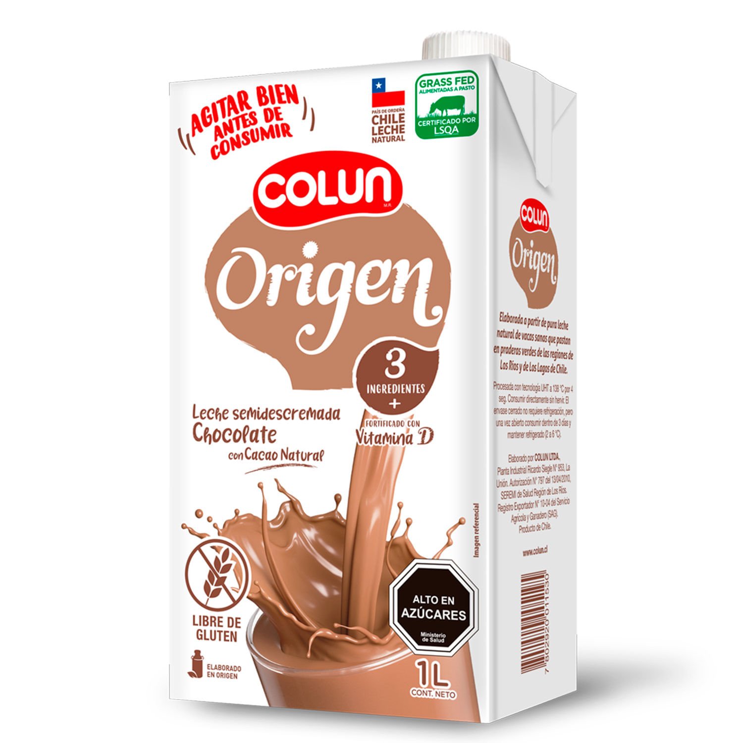 Leche Colun Origen Chocolate 1 L - Image 2