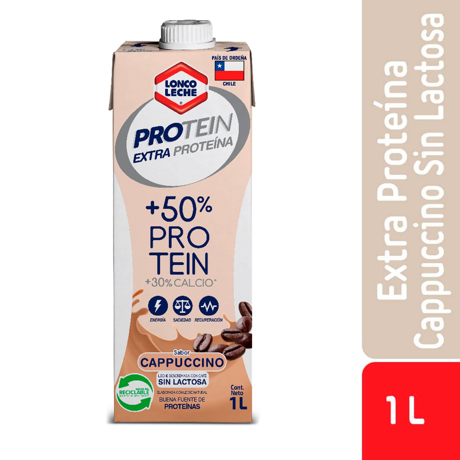 Leche Loncoleche Cappucino Proteína 1 L