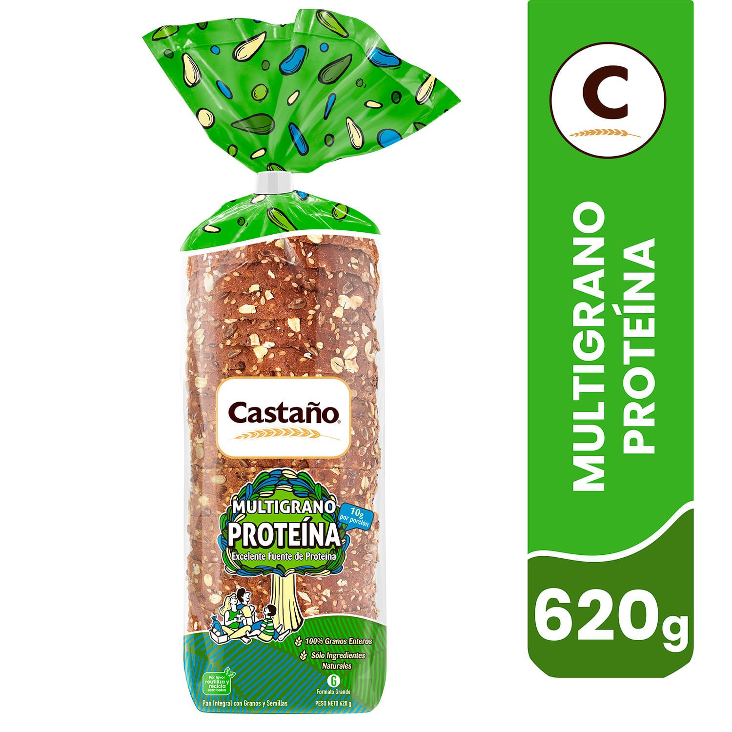 Pan Molde Integral Multigrano Proteína 620 g - Image 2