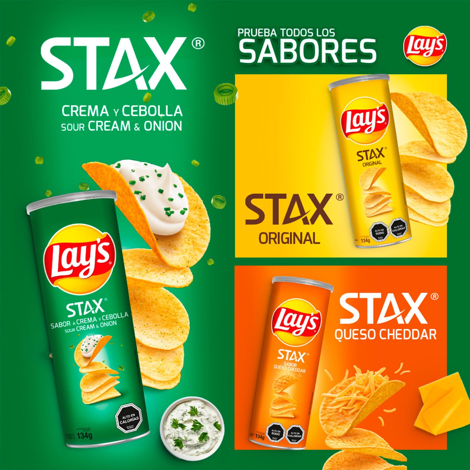 Papas Fritas Lay's Stax Crema y Cebolla 134 g - Image 6