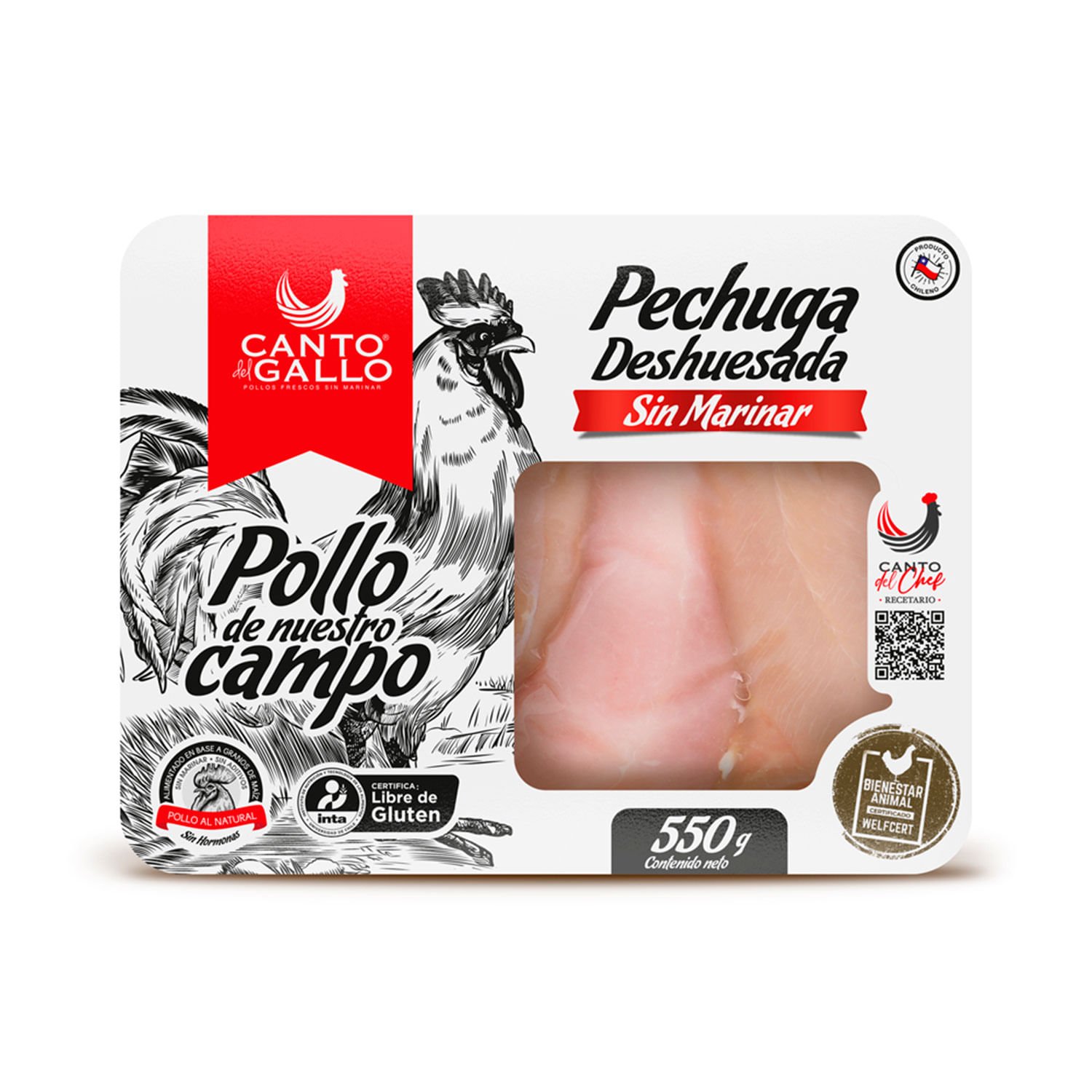 Pechuga de Pollo Deshuesada Canto del Gallo Sin Marinar 550 g - Image 2
