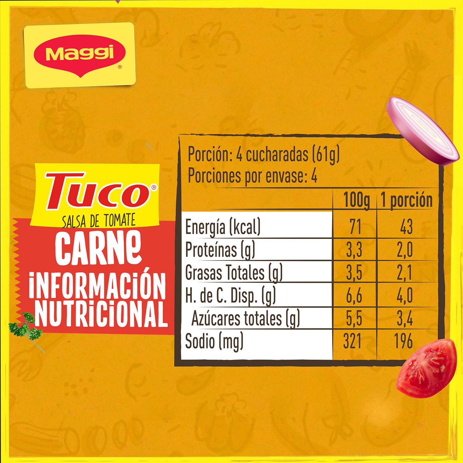 Salsa de Tomate Maggi Tuco con Carne 245 g - Image 5