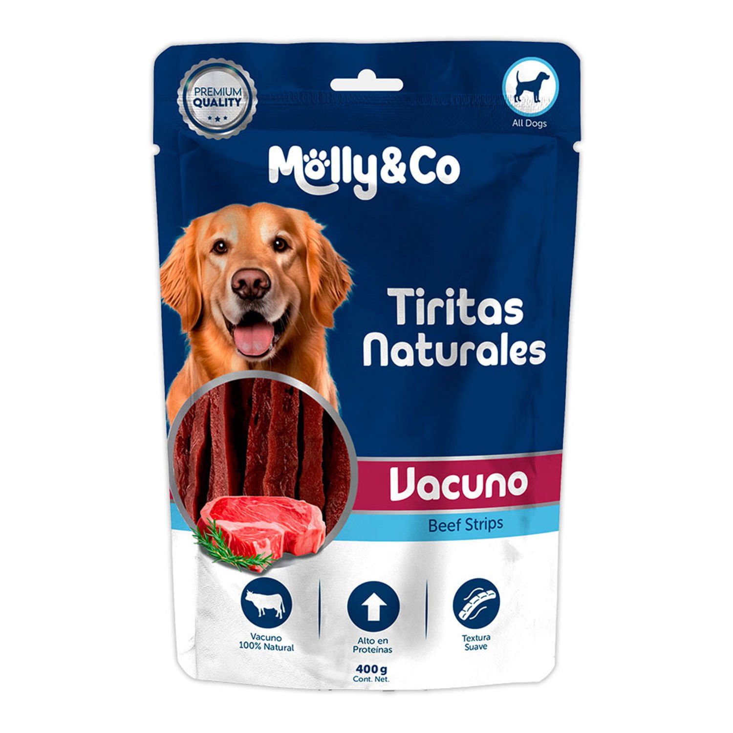 Snack Tiritas para Perro Vacuno 400 g - Image 2