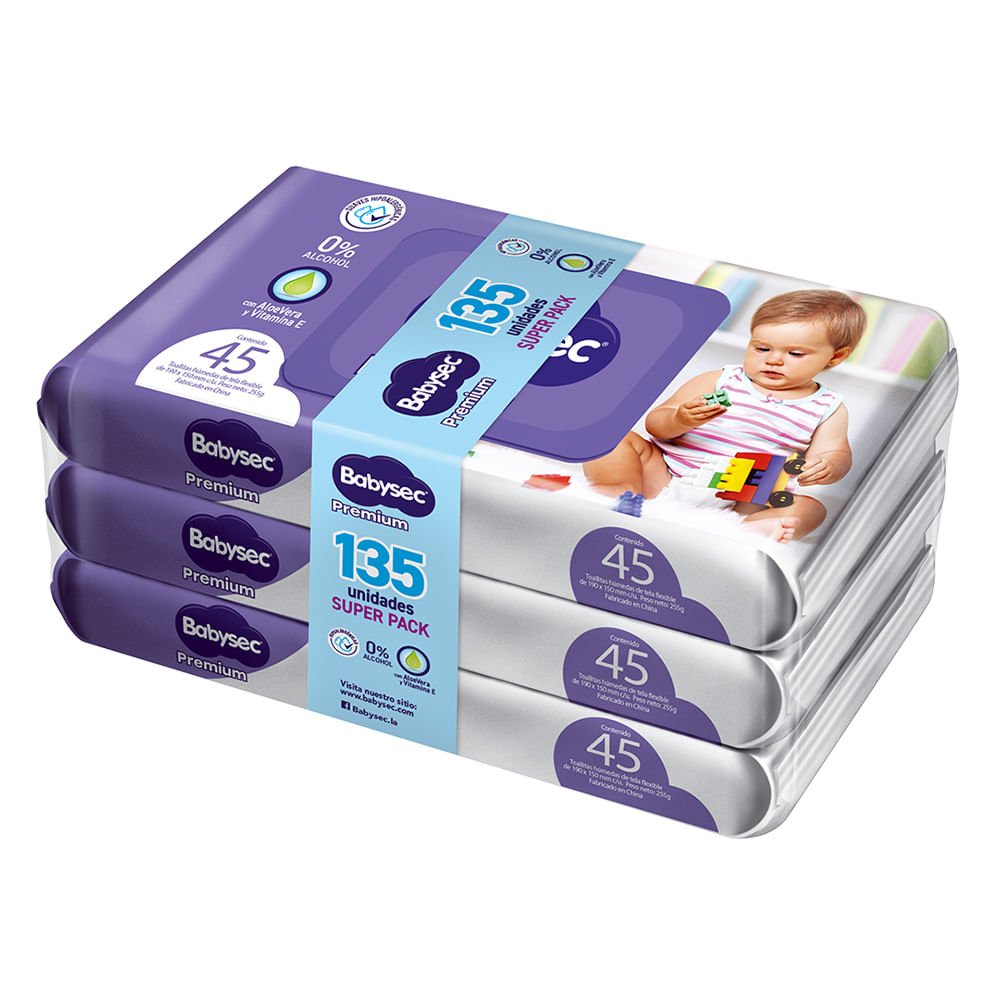 Toallas Húmedas Babysec Premium 135 un. - Image 2