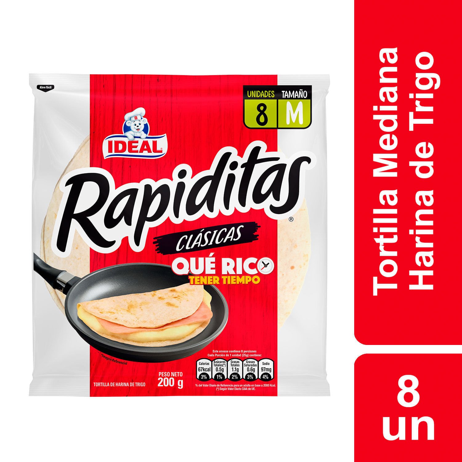 Tortilla Ideal Rapiditas m 200 g 8 un.